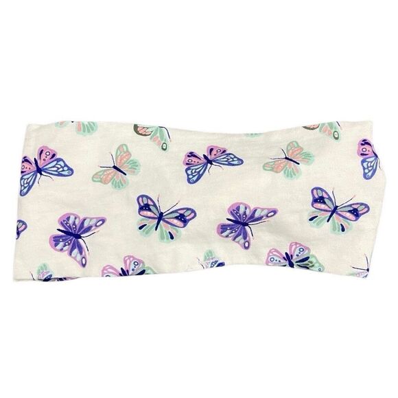 H&M Baby Toddler Girls 4-Pack Twist Knot Cotton Headbands Pink Purple Butterfly - Picture 8 of 13